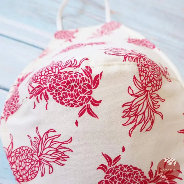 Adjustable + Filter Pocket • Cream Pineapple Swirl - Made in Hawaii