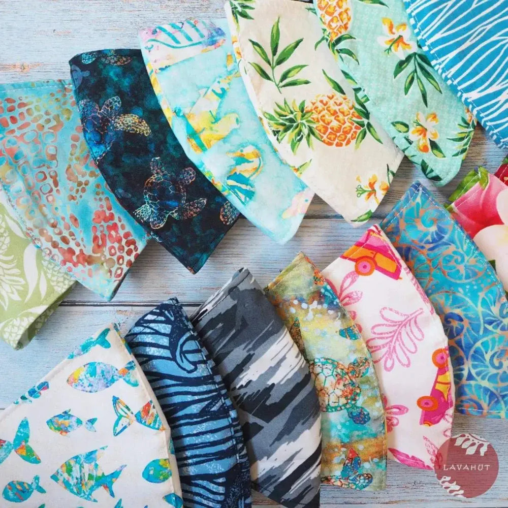 Adjustable + Filter Pocket • Deep Blue Turtle Bay - Made in Hawaii