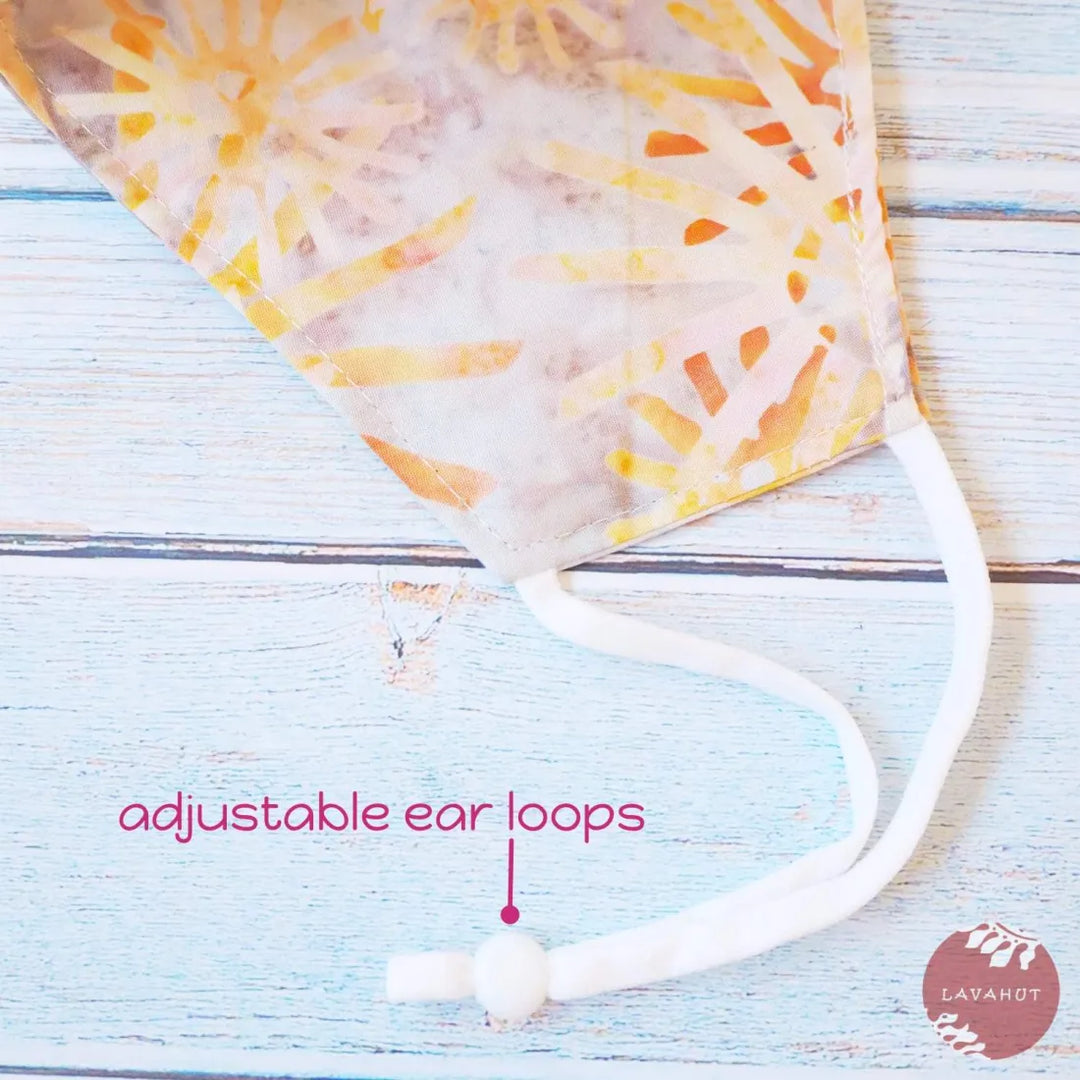 Adjustable + Filter Pocket • Golden Fireworks - Made in Hawaii