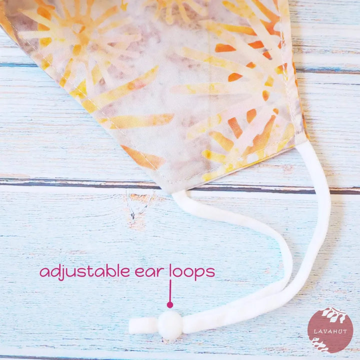 Adjustable + Filter Pocket • Golden Fireworks - Made in Hawaii