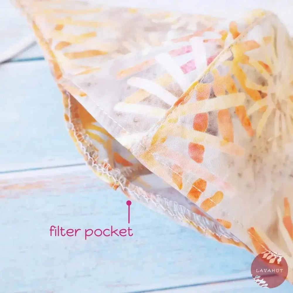 Adjustable + Filter Pocket • Golden Fireworks - Made in Hawaii