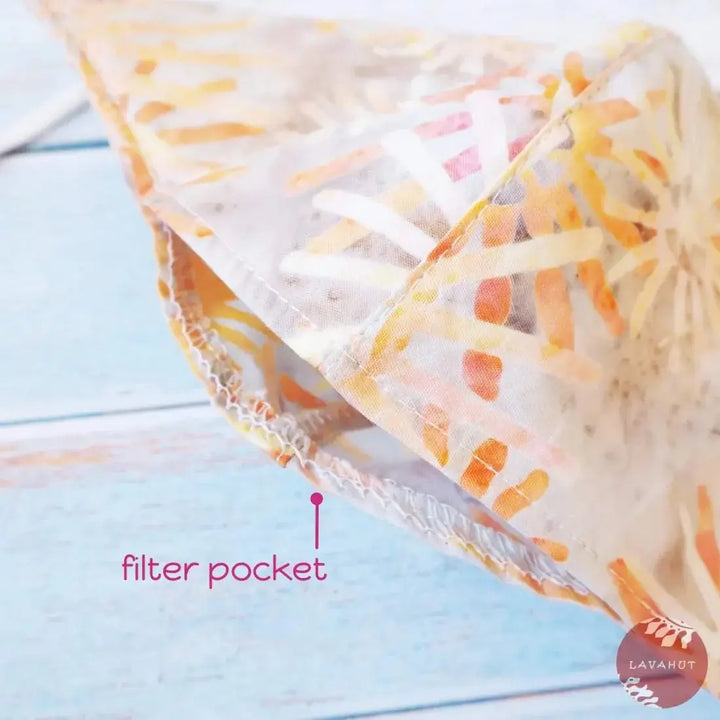 Adjustable + Filter Pocket • Golden Fireworks - Made in Hawaii