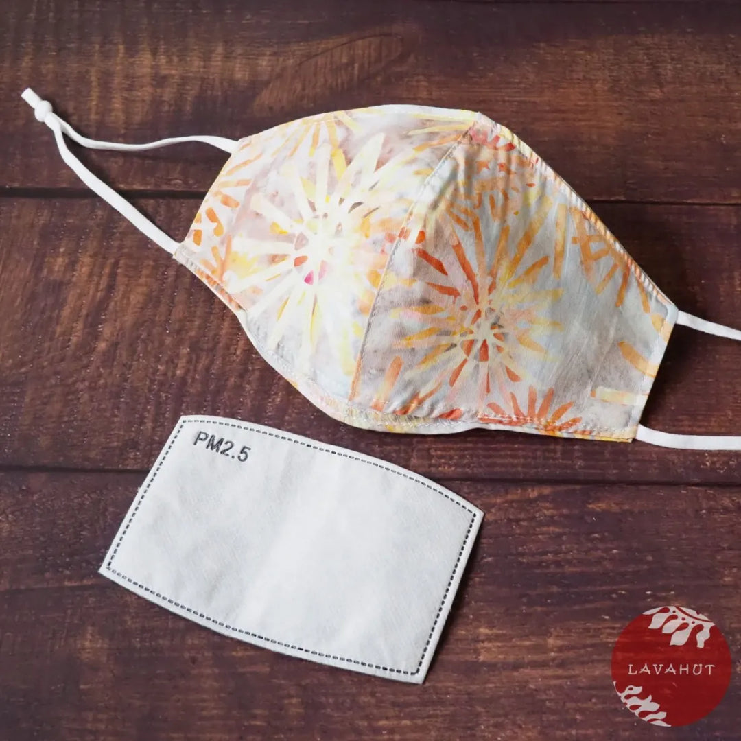 Adjustable + Filter Pocket • Golden Fireworks - Made in Hawaii
