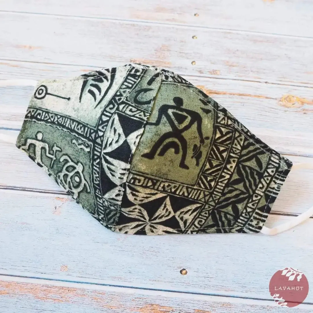Adjustable + Filter Pocket • Green Kapa - Made in Hawaii