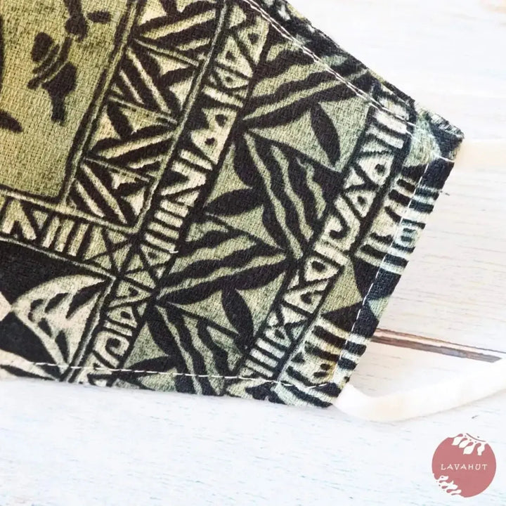 Adjustable + Filter Pocket • Green Kapa - Made in Hawaii