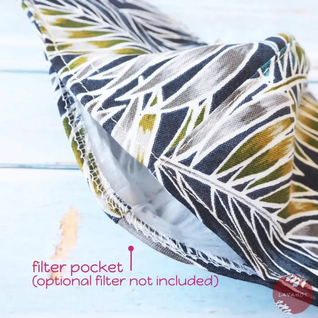 Adjustable + Filter Pocket • Grey Jungle - Made in Hawaii