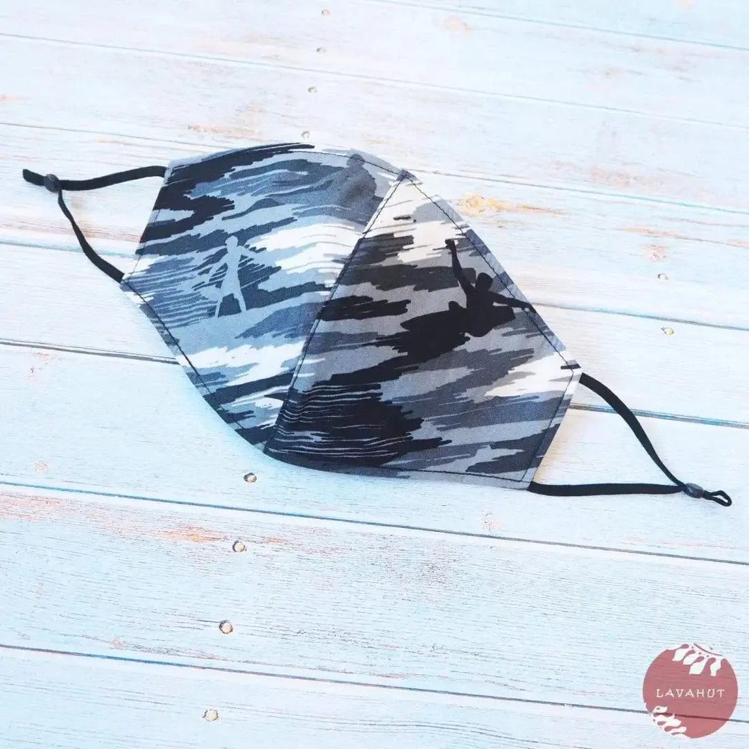 Adjustable + Filter Pocket • Grey Surf Ride - Made in Hawaii