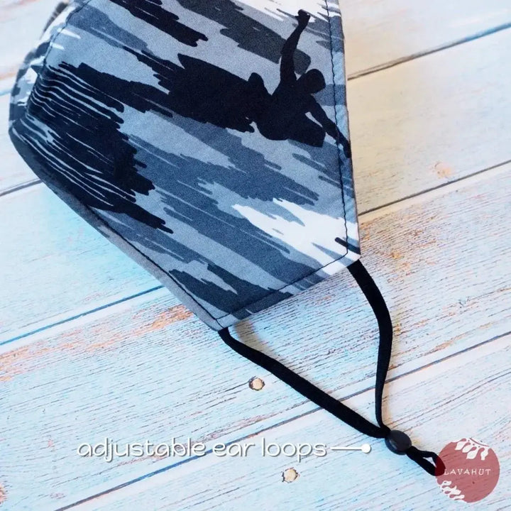 Adjustable + Filter Pocket • Grey Surf Ride - Made in Hawaii