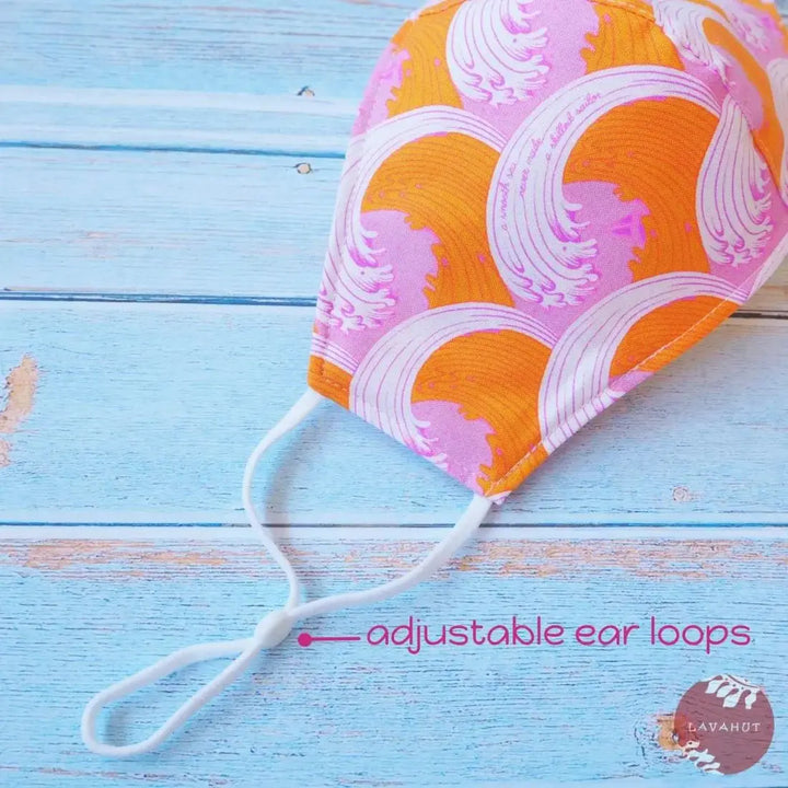 Adjustable + Filter Pocket • Pink Pipeline - Made in Hawaii