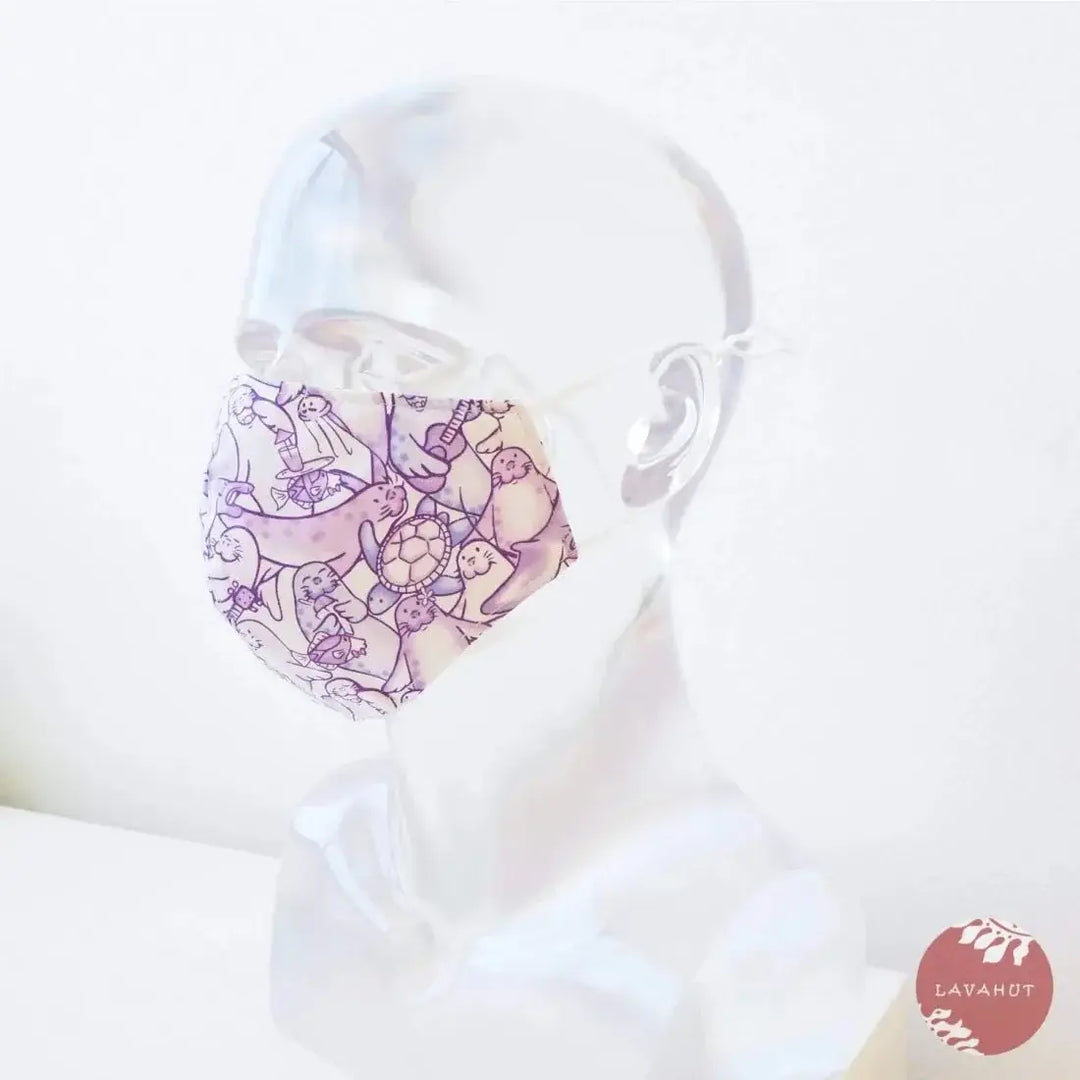 Adjustable + Filter Pocket • Purple Seal Party - Made in Hawaii