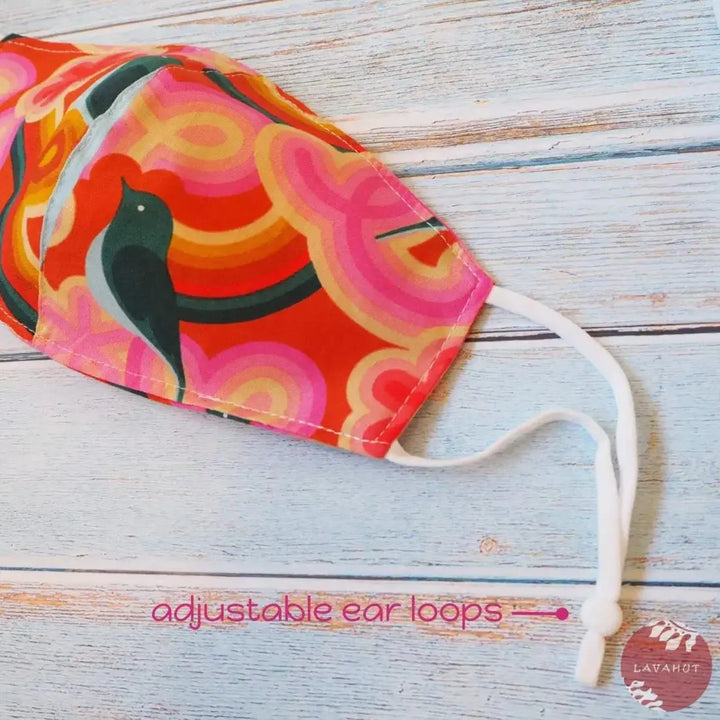 Adjustable + Filter Pocket • Red Sunburst - Made in Hawaii
