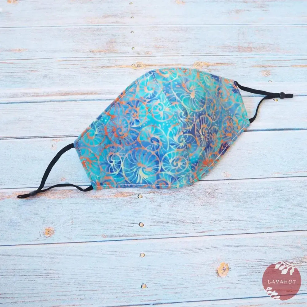 Adjustable + Filter Pocket • Teal Nautilus - Made in Hawaii