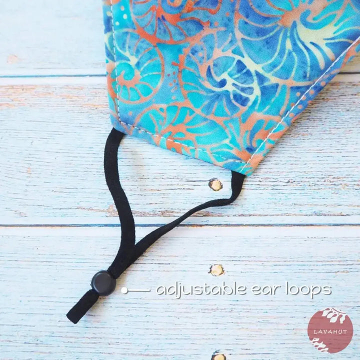 Adjustable + Filter Pocket • Teal Nautilus - Made in Hawaii
