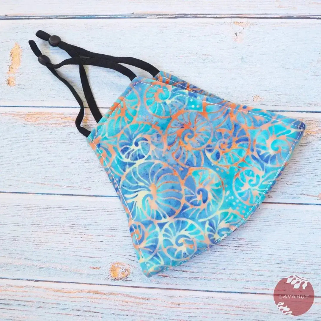 Adjustable + Filter Pocket • Teal Nautilus - Made in Hawaii