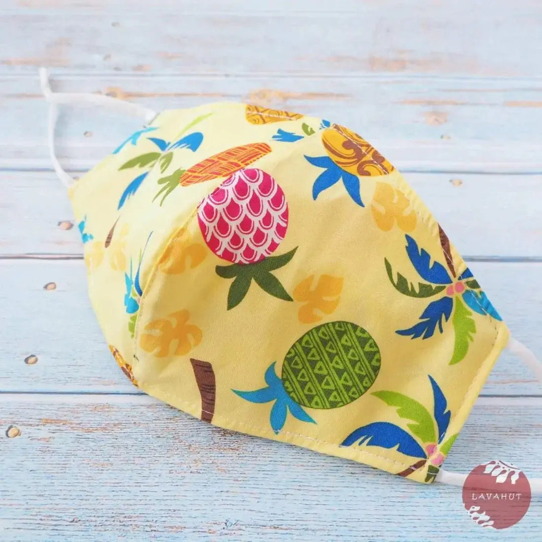 Adjustable + Filter Pocket • Yellow Pineapple Jam - Made in Hawaii