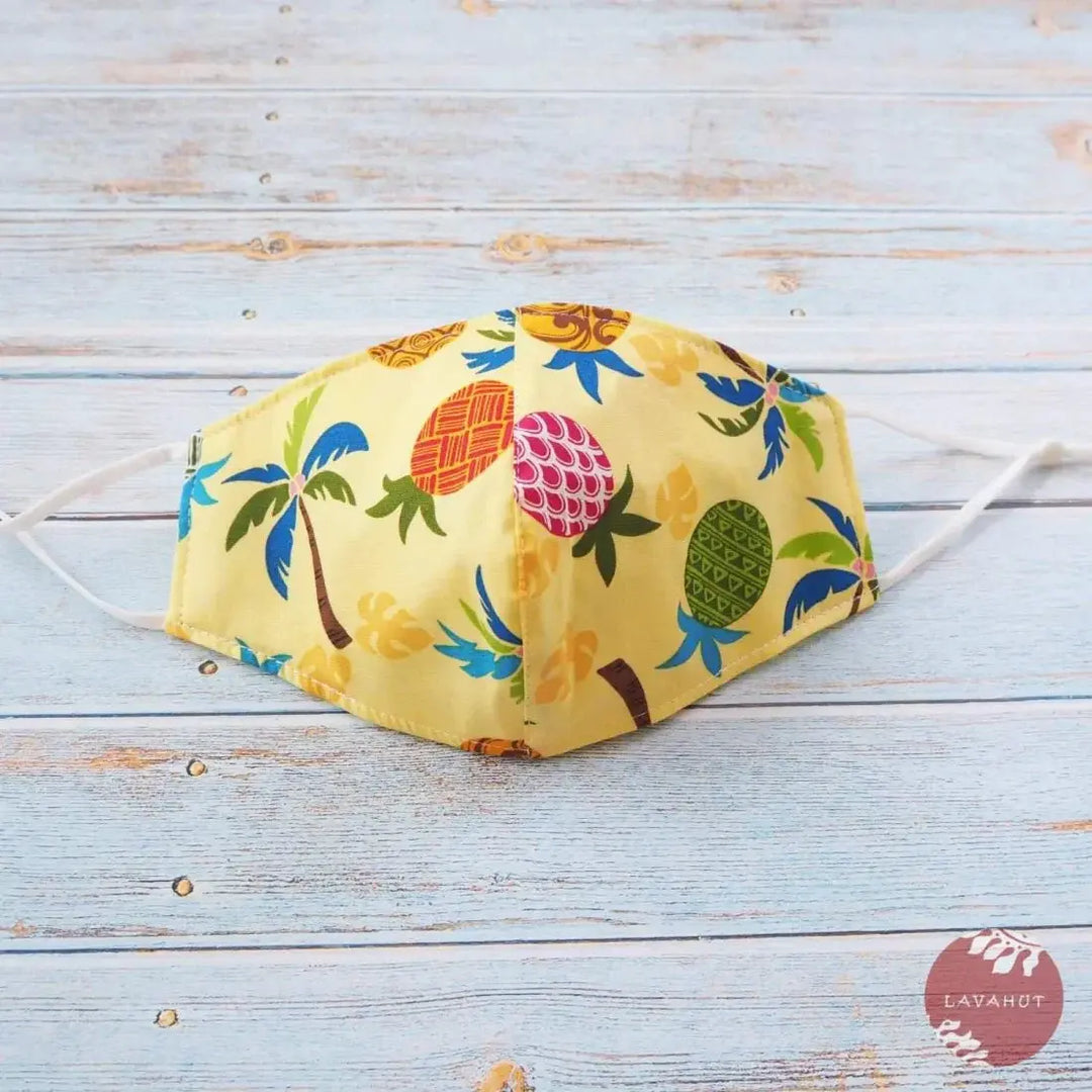 Adjustable + Filter Pocket • Yellow Pineapple Jam - Made in Hawaii