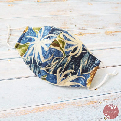 Adjustable Tropical Face Mask • Blue Forest - Made In Hawaii