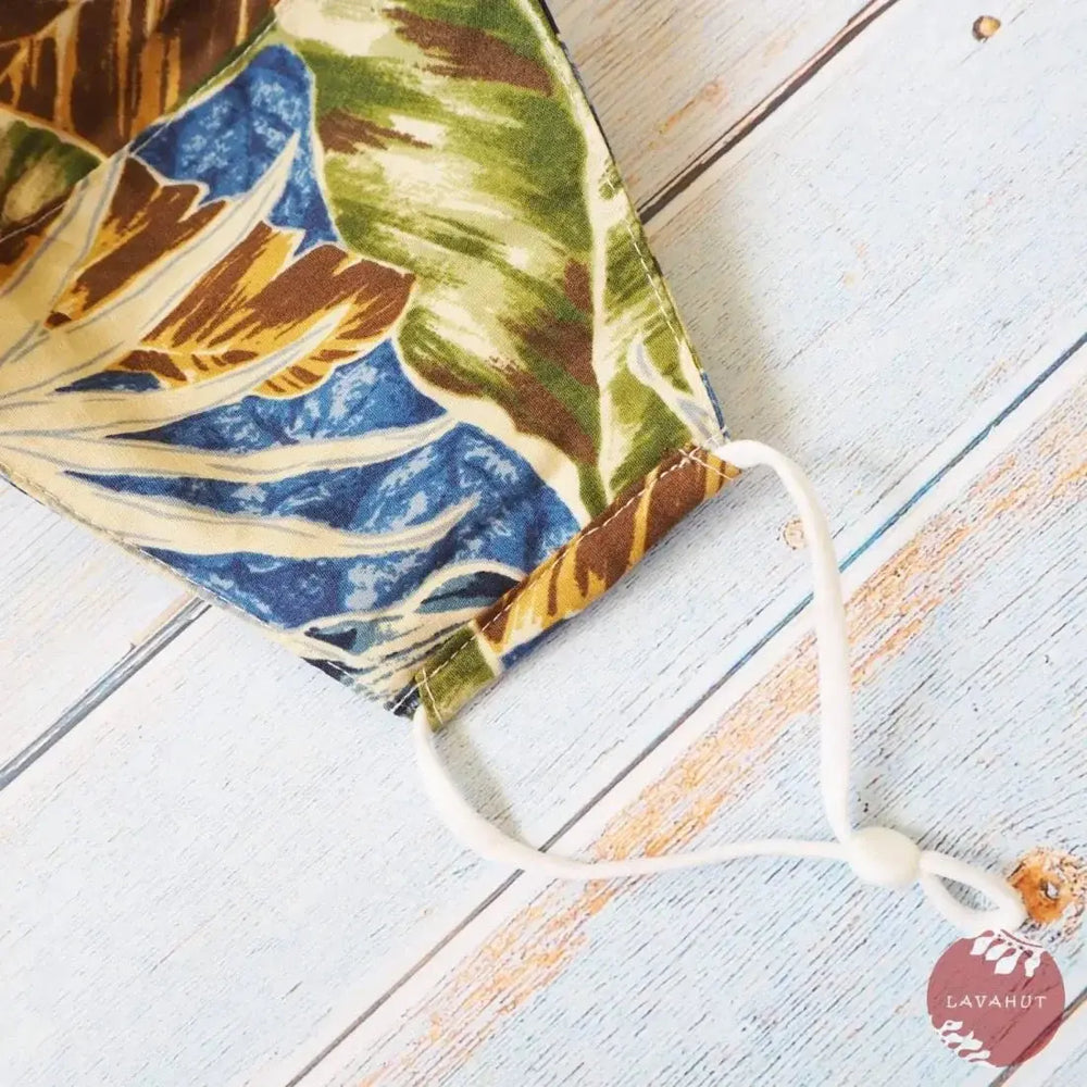 Adjustable Tropical Face Mask • Blue Forest - Made in Hawaii