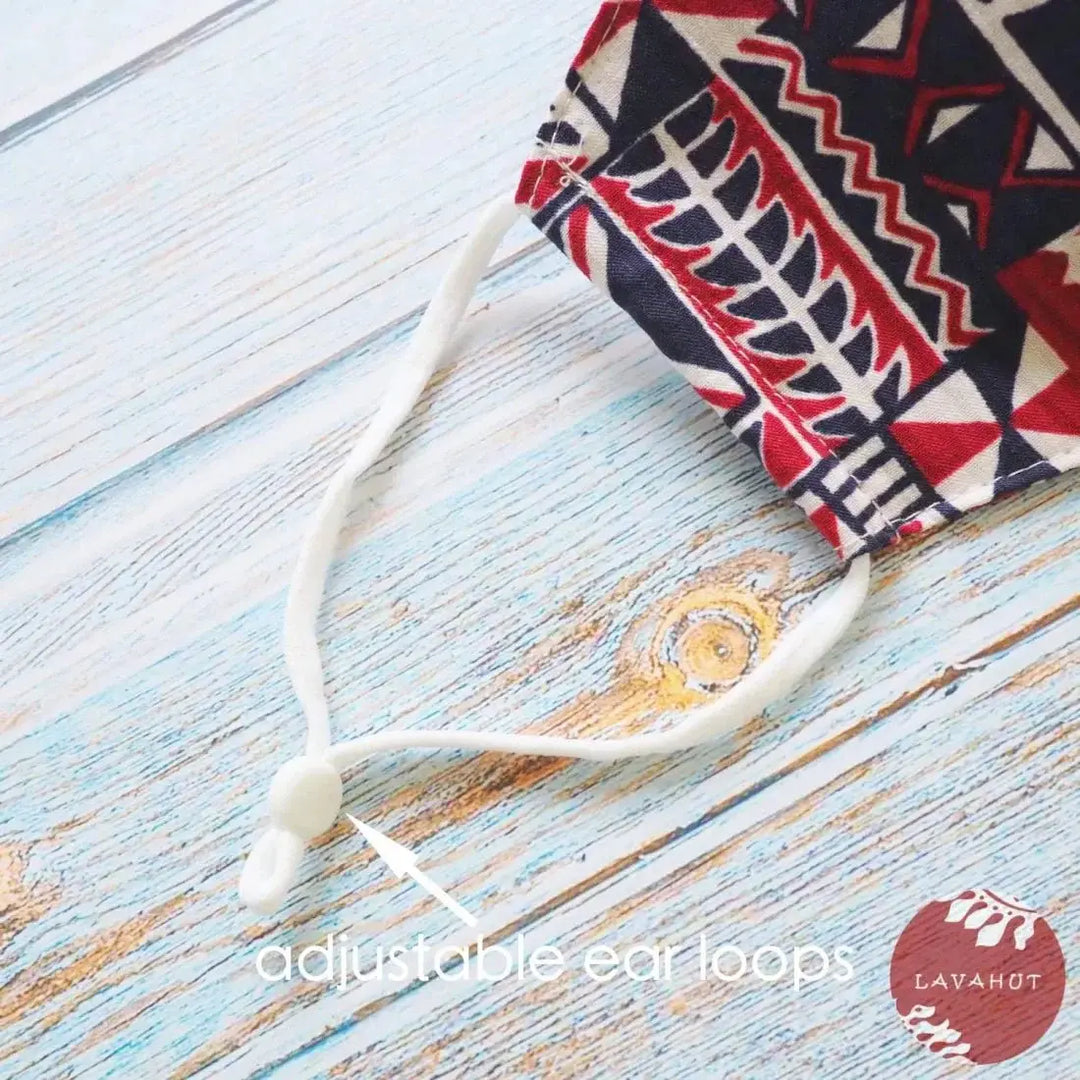 Adjustable Tropical Face Mask • Blue Iolani - Made in Hawaii