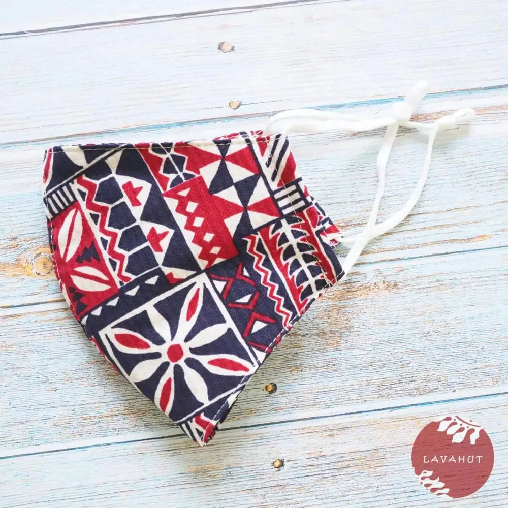 Adjustable Tropical Face Mask • Blue Iolani - Made in Hawaii
