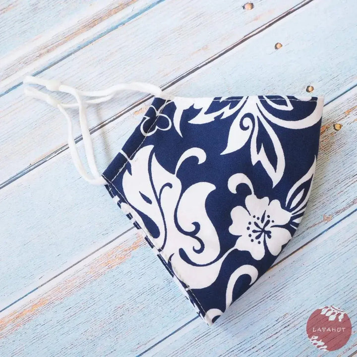 Adjustable Tropical Face Mask • Blue Lanikai - Made in Hawaii