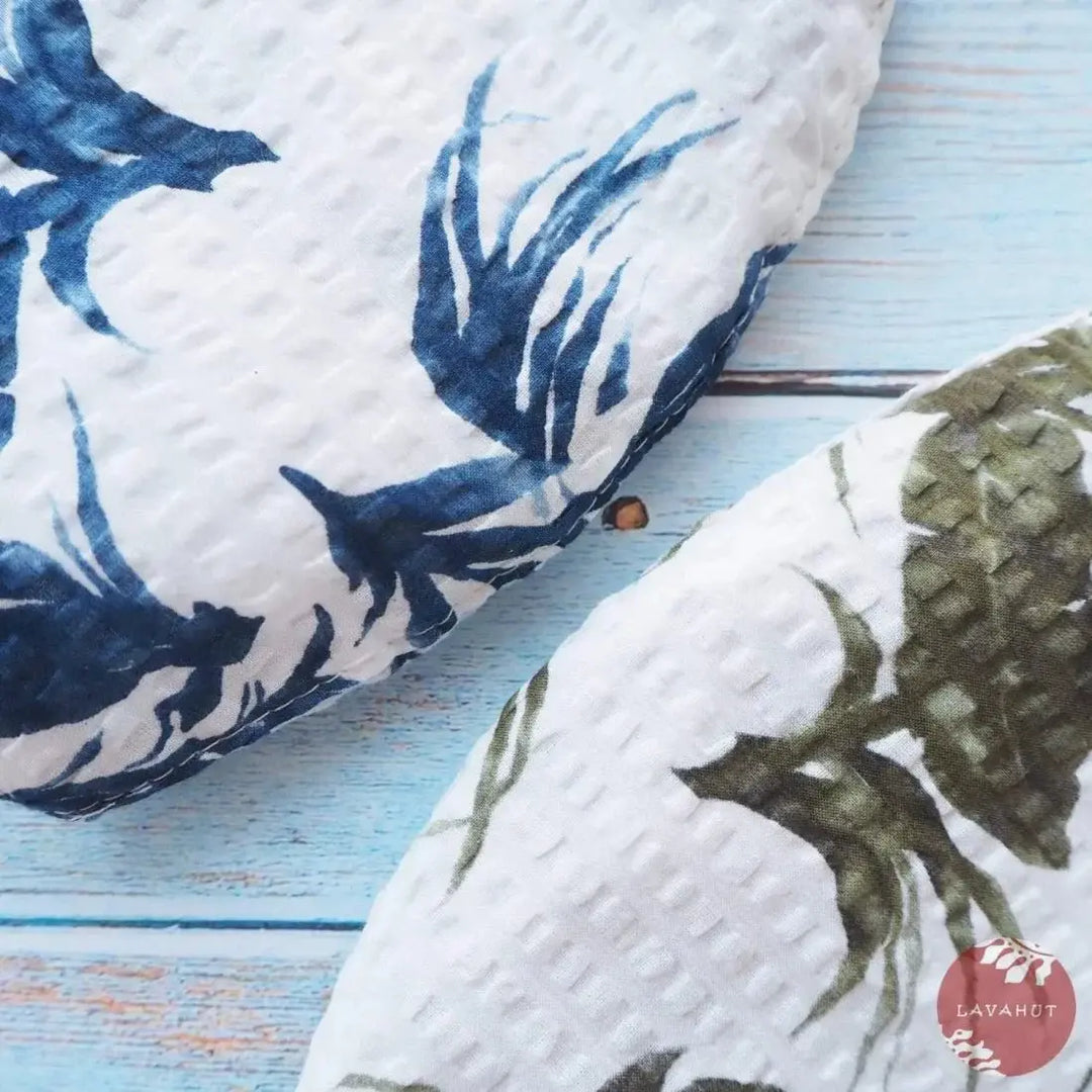 Adjustable Tropical Face Mask • Blue Pili Grass - Made in Hawaii