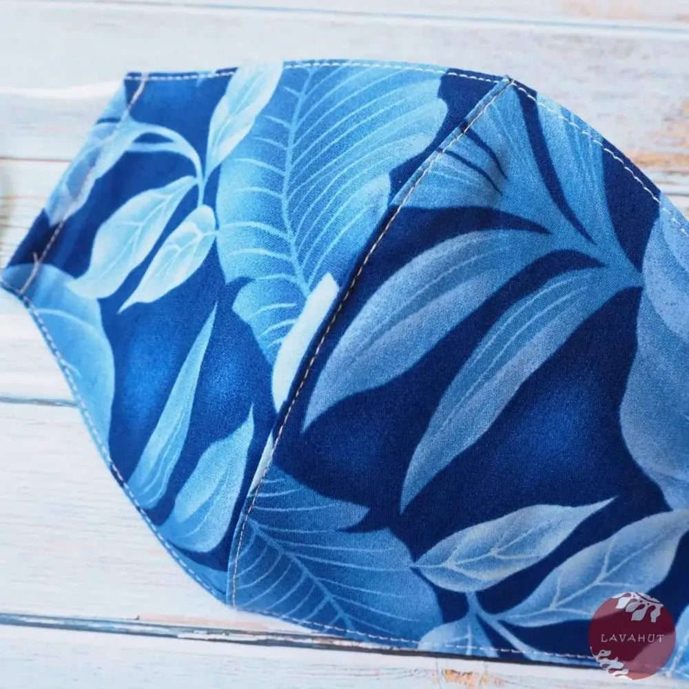 Adjustable Tropical Face Mask • Blue Waiea - Made in Hawaii