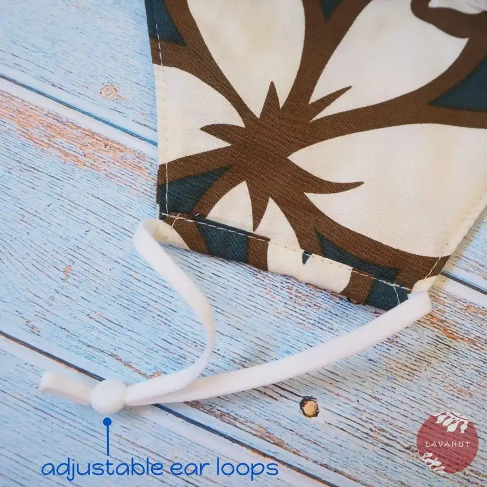 Adjustable Tropical Face Mask • Green Boogie - Made in Hawaii