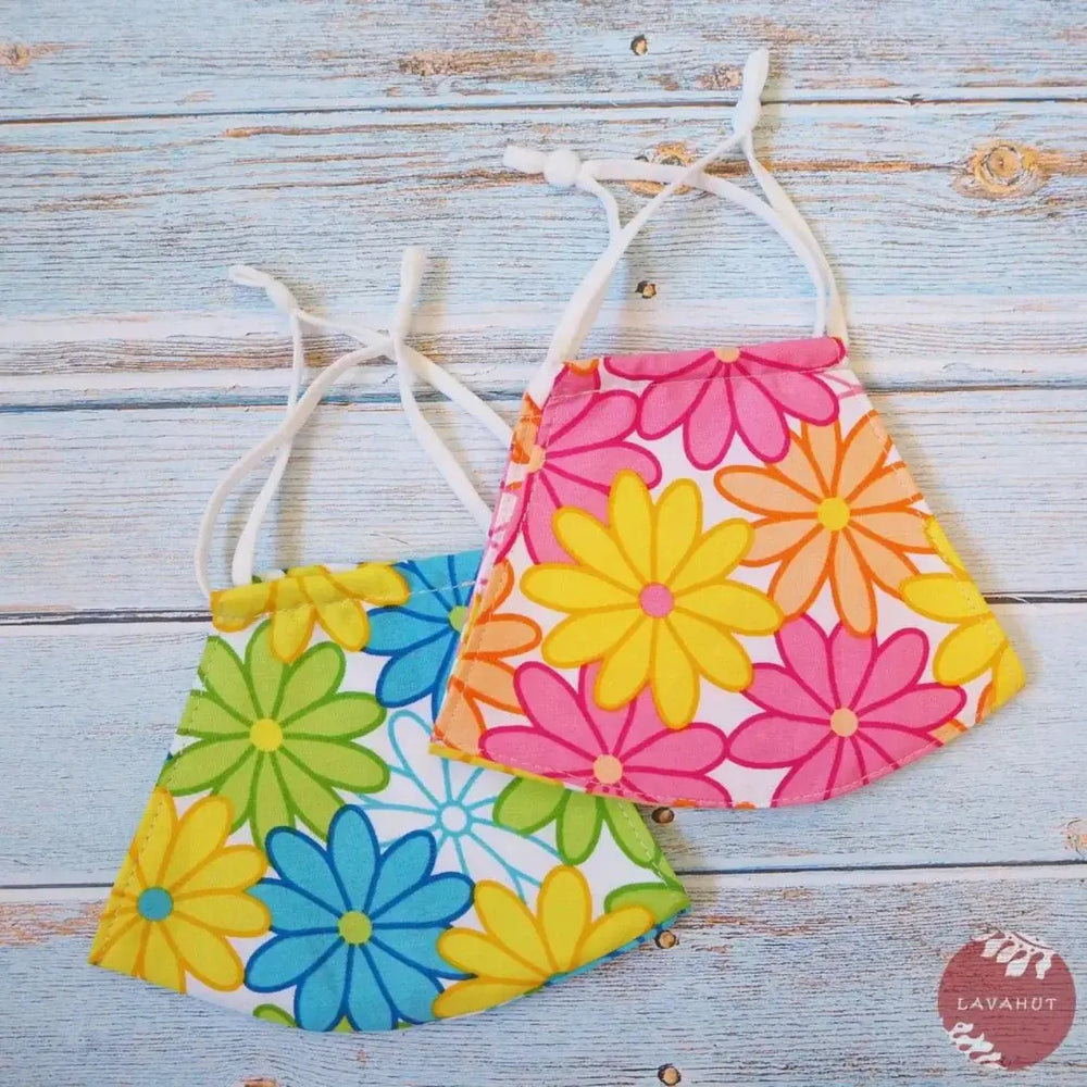Adjustable Tropical Face Mask • Green Groovy 70’s - Made in Hawaii