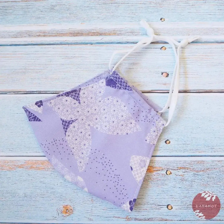 Adjustable Tropical Face Mask • Lavender Pua - Made in Hawaii