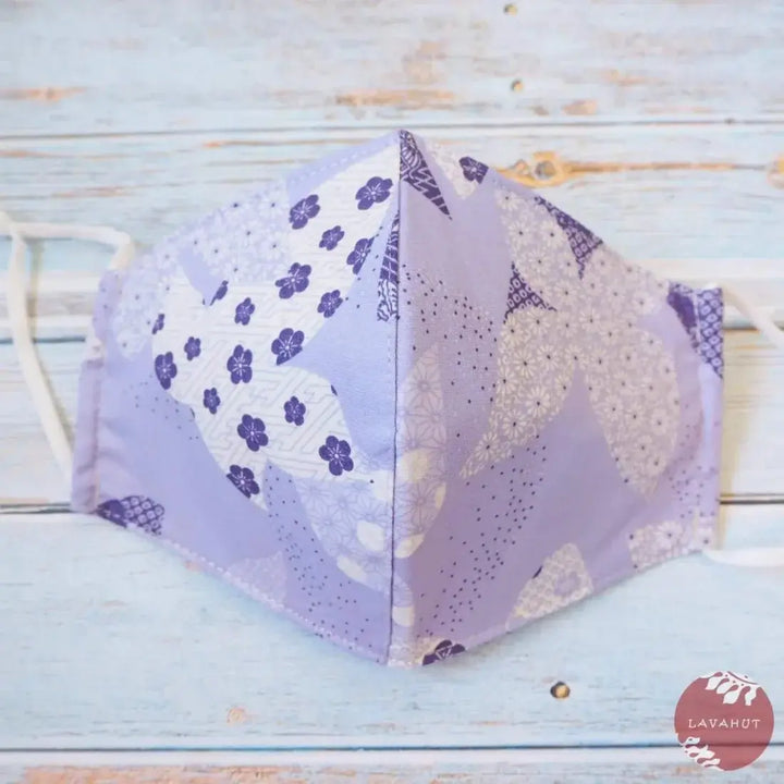 Adjustable Tropical Face Mask • Lavender Pua - Made in Hawaii