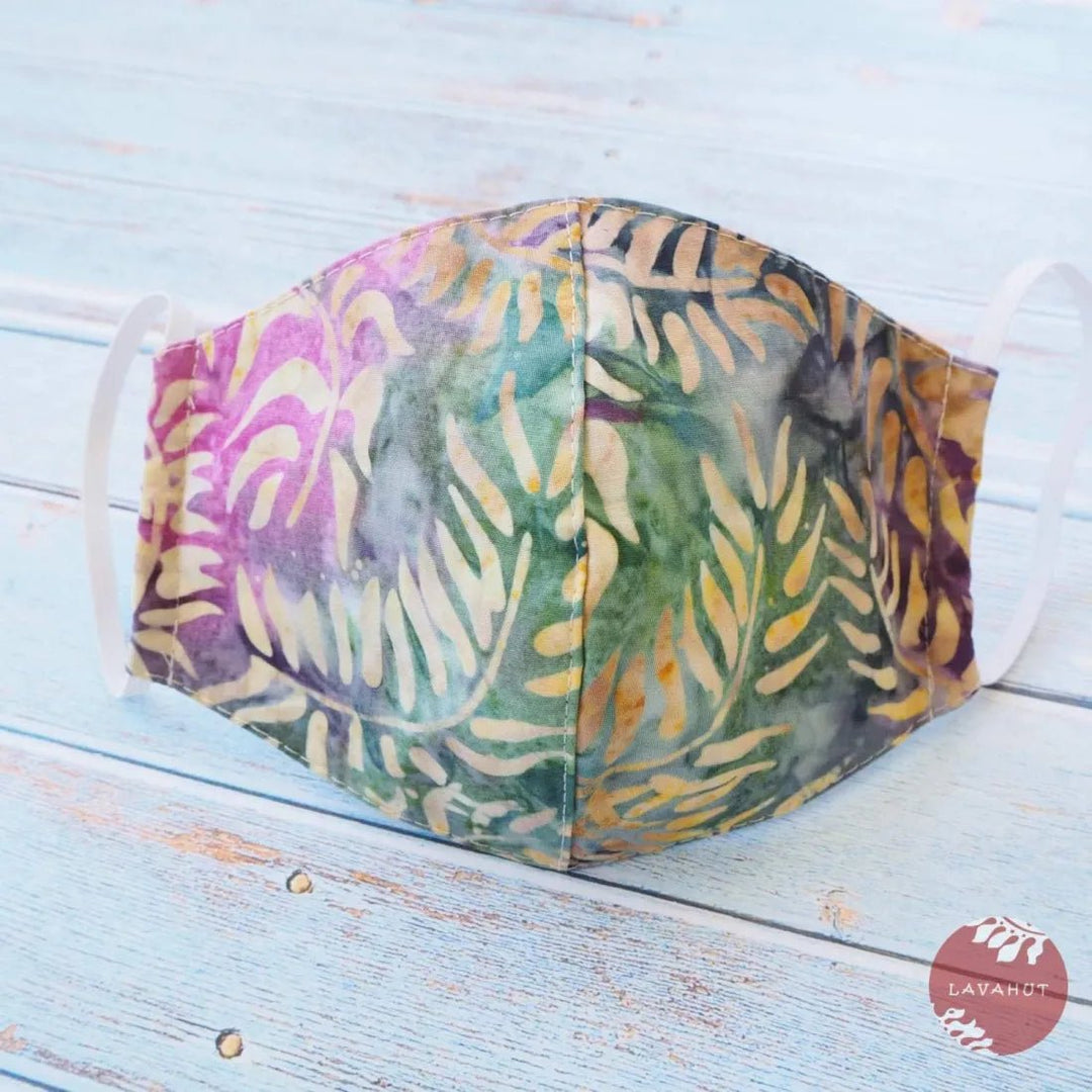 Adjustable Tropical Face Mask • Pink Manoa – Authentic Hawaiian Face Mask by Lavahut