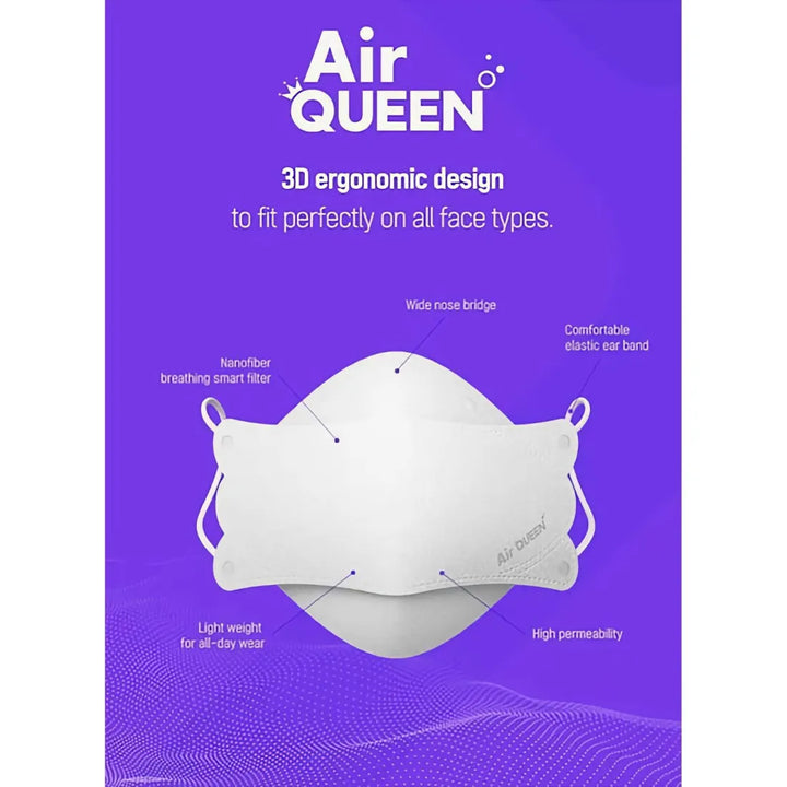 Airqueen™ Nanofiber White Mask - Made in Hawaii