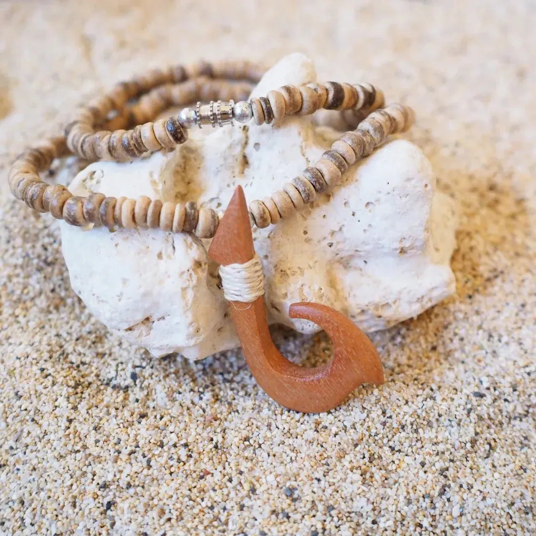 Akaka Fish Hook Necklace Inspired by Hawaiian Craftsmanship