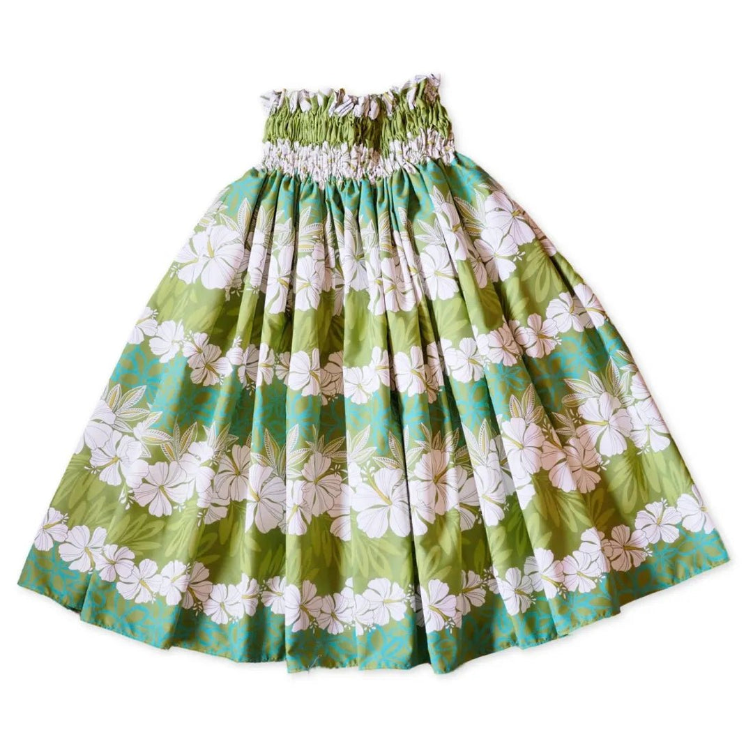 Aloha Lei Green Single Pa'u Hawaiian Hula Skirt – Authentic Hawaiian Pa'u Hula Skirt by Lavahut