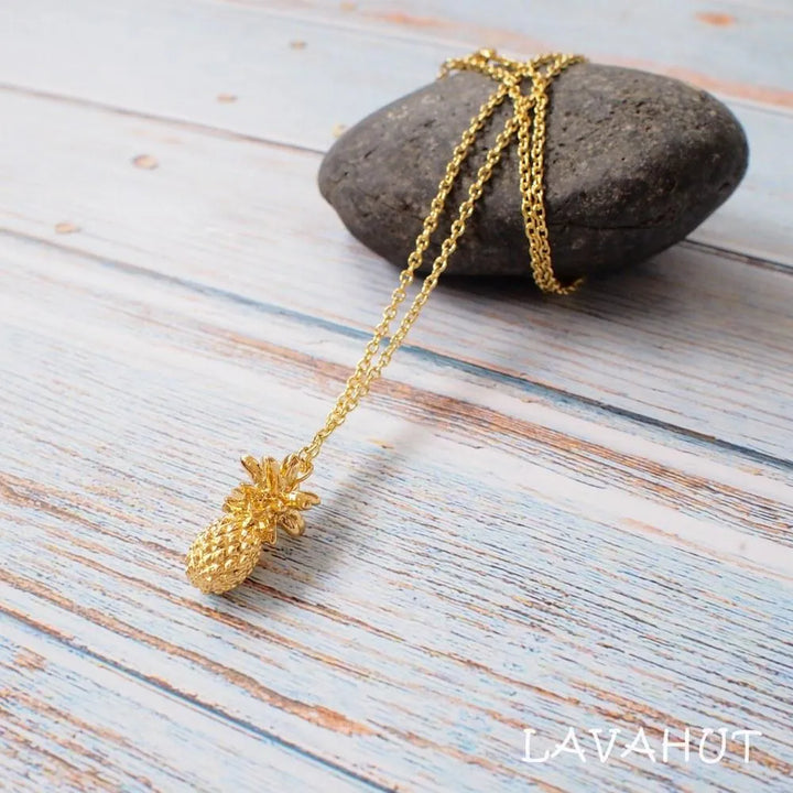 Aloha Pineapple Hawaiian Pendant Necklace - Made in Hawaii