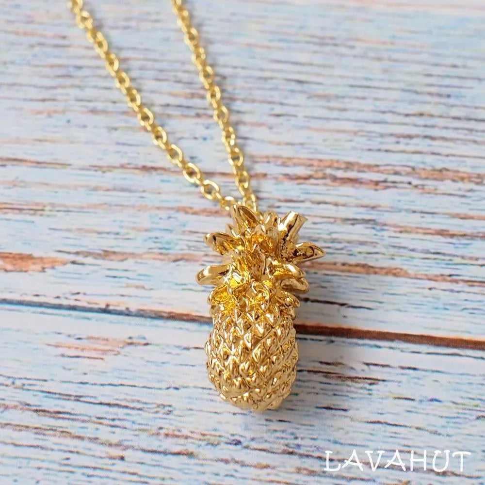 Aloha Pineapple Hawaiian Pendant Necklace - Made in Hawaii