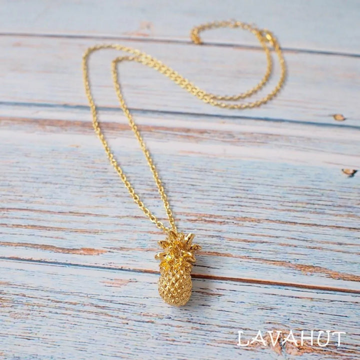 Aloha Pineapple Hawaiian Pendant Necklace - Made in Hawaii