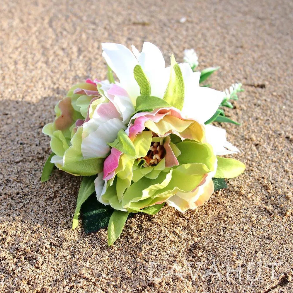 Anela White Hawaiian Flower Hair Clip - Made in Hawaii