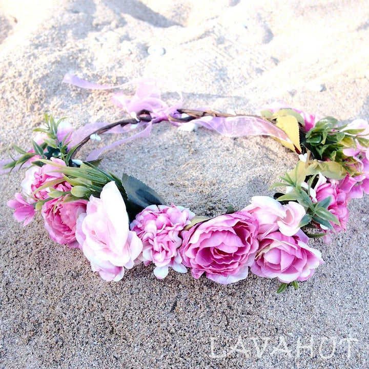 Angelic Pink Flower Crown - Made in Hawaii