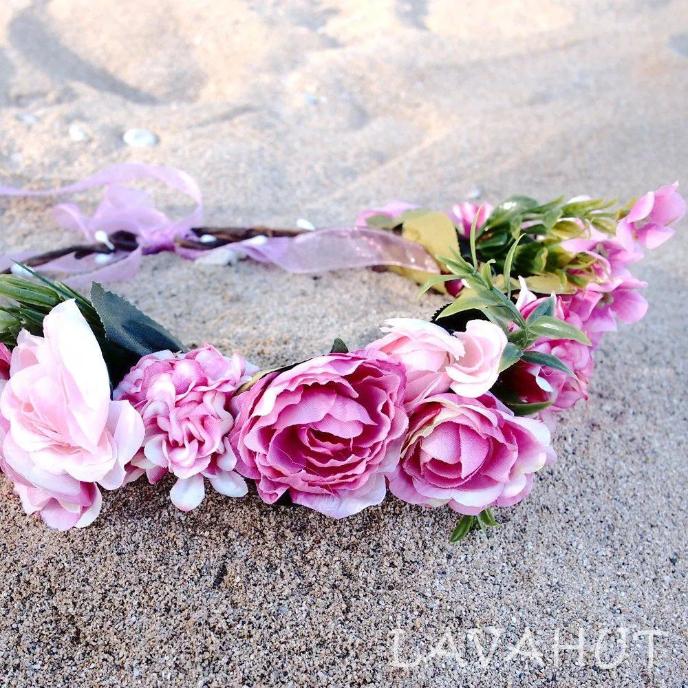 Angelic Pink Flower Crown - Made in Hawaii