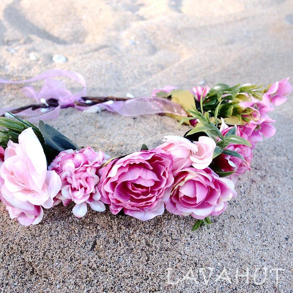 Angelic Pink Flower Crown - Made In Hawaii
