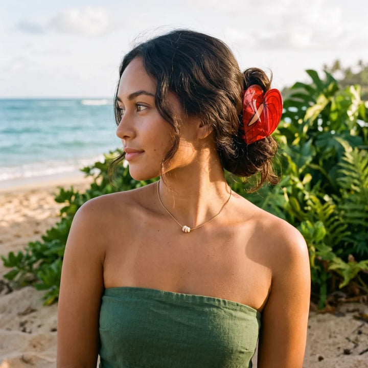 Anthurium Flower Hair Claw - Made in Hawaii