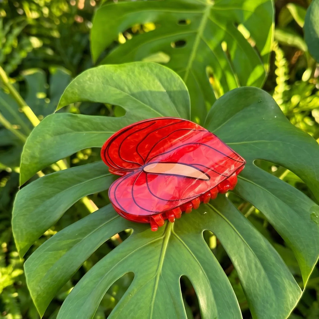 Anthurium Flower Hair Claw - Made in Hawaii