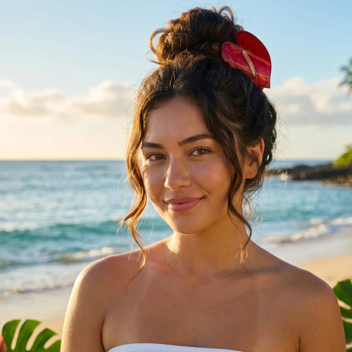 Anthurium Flower Hair Claw - Made in Hawaii