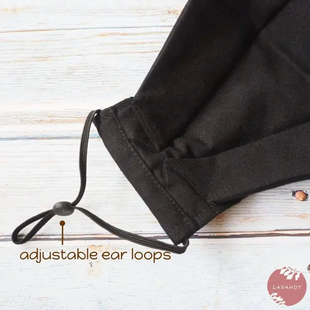 Antimicrobial Silvadur™ + Origami 3d Face Mask • Black Solid - Made in Hawaii
