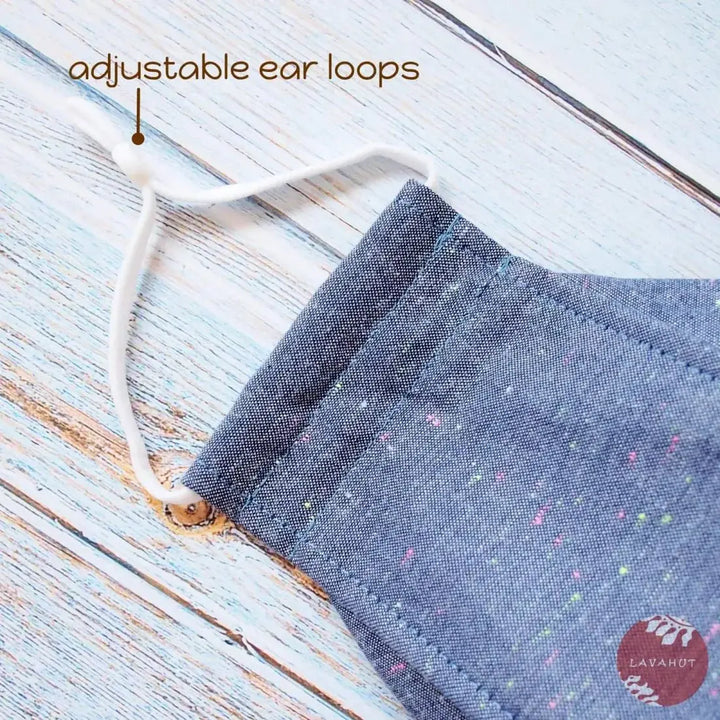 Antimicrobial Silvadur™ + Origami 3d Face Mask • Blue Chambray - Made in Hawaii
