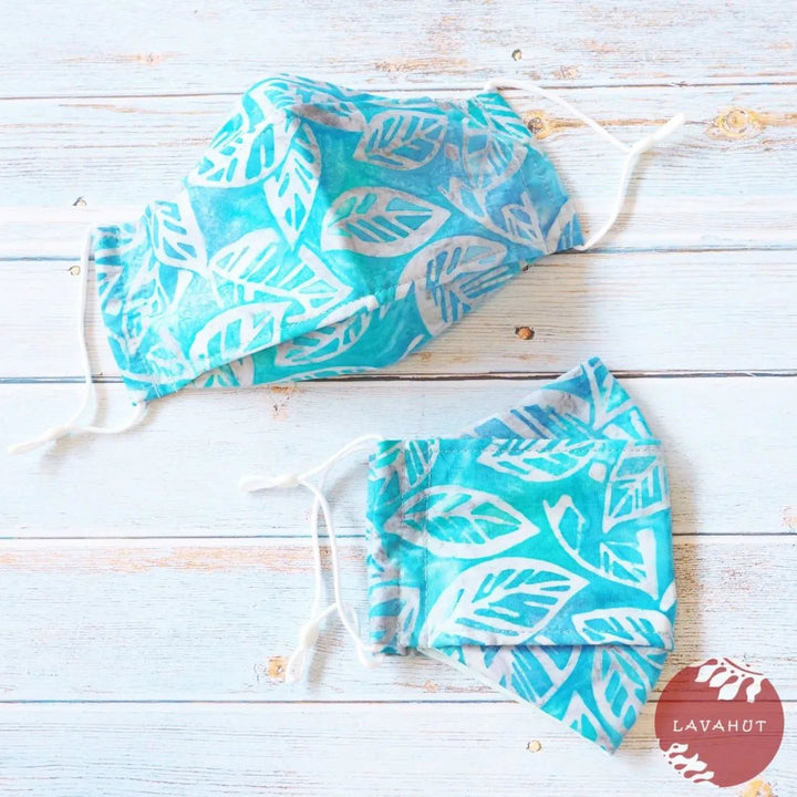 Antimicrobial SILVADUR™ + Origami 3D Face Mask • Blue Lagoon – Authentic Hawaiian Face Mask by Lavahut