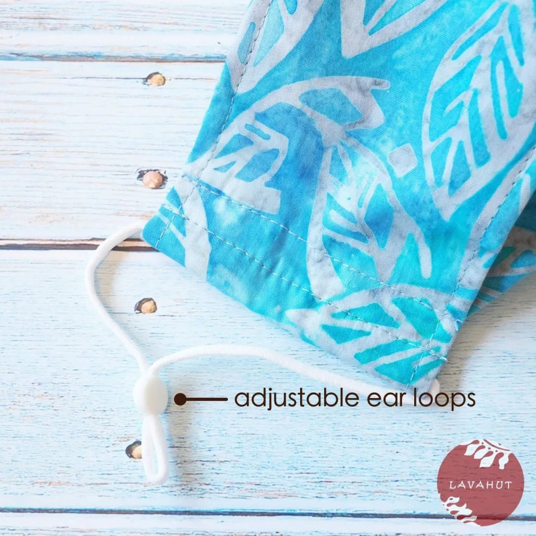 Antimicrobial SILVADUR™ + Origami 3D Face Mask • Blue Lagoon – Authentic Hawaiian Face Mask by Lavahut