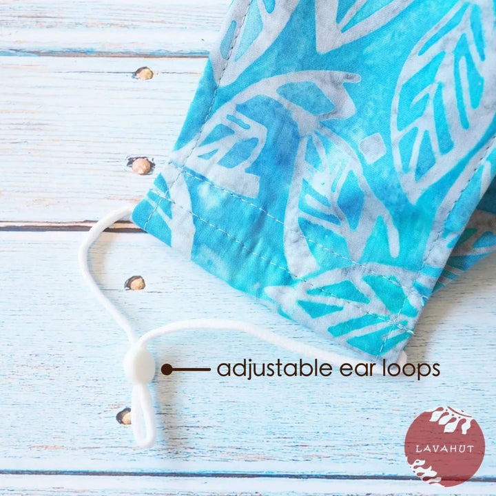 Antimicrobial SILVADUR™ + Origami 3D Face Mask • Blue Lagoon – Authentic Hawaiian Face Mask by Lavahut